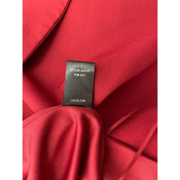 Lulus Endlessly Endearing Wine Red Dress Womens L Halter Mini Back Zip NWT $49 - Picture 12 of 14